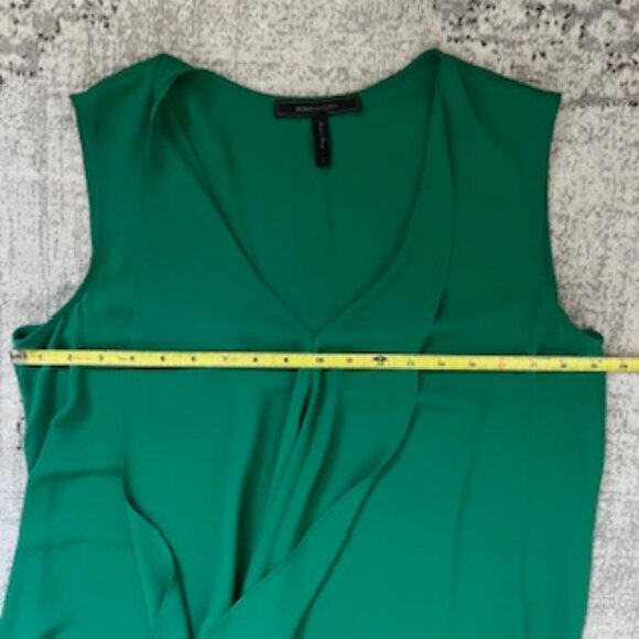 BCBG MAXAZRIA Green Maxi Dress with Asymmetric Hem Women's M - Picture 7 of 11